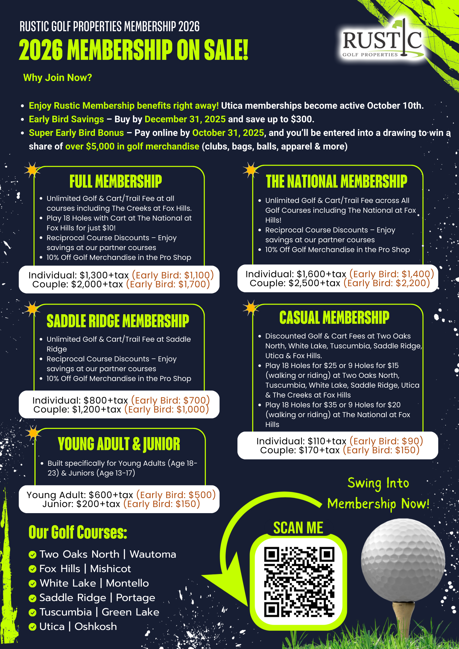 RGP Memberships with Saddle Ridge 2026