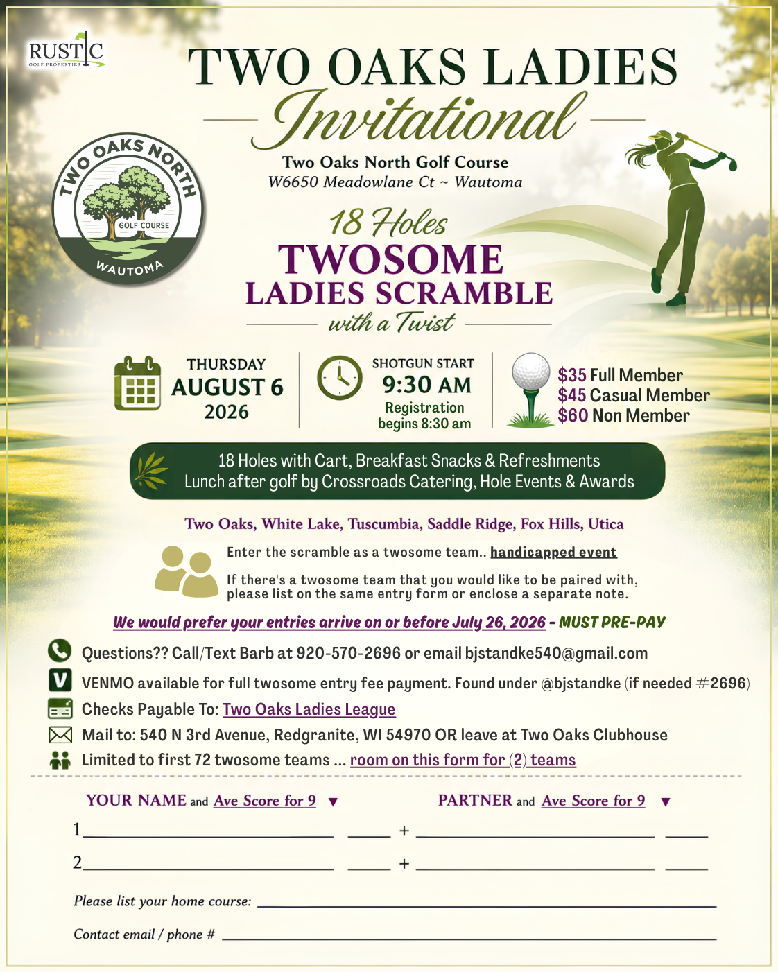 Two Oaks Ladies Invitational 2026 Two Oaks Ladies Invitational 2026